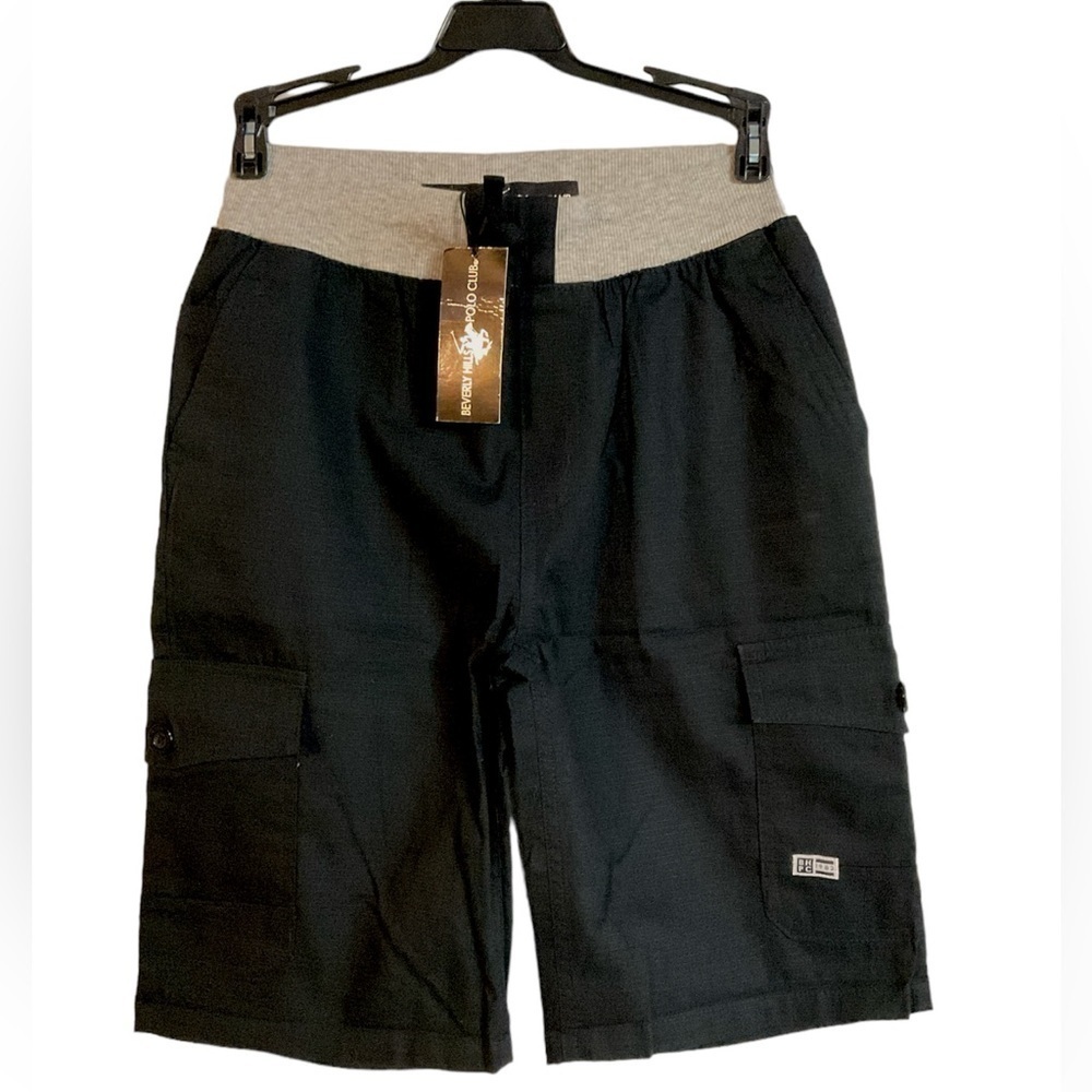 Beverly Hills Polo Club Drawstring Midnight Cargo Shorts Boys NWT